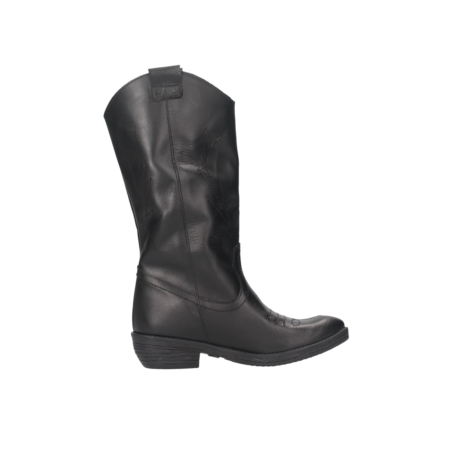 Made In Italy 002 TEXANO Black Shoes Woman 