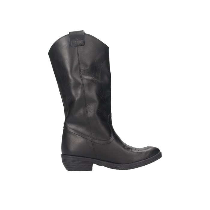 Made In Italy 002 TEXANO Black Shoes Woman 