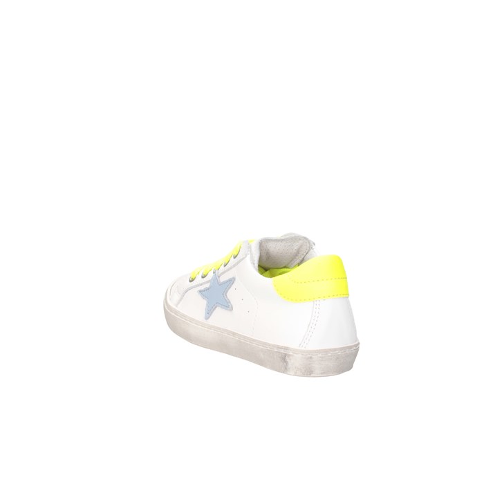 Dianetti Made In Italy I9869 WHITE / FLUO YELLOW Shoes Child 