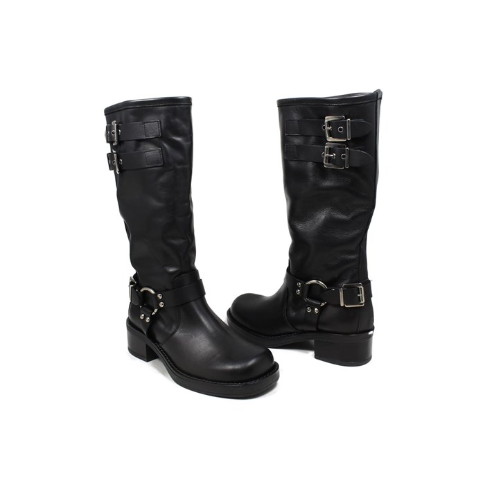 HILYA BIKER 23 Black Scarpe Donna 